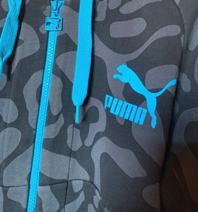 Felpa con zip PUMA unisex taglia S camouflage