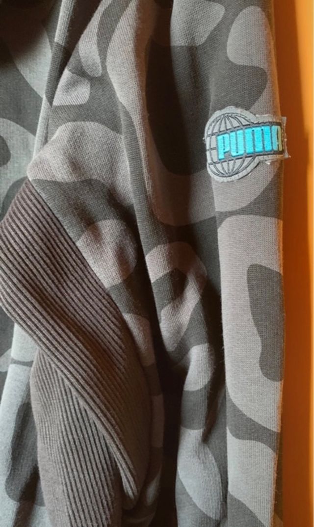 Felpa con zip PUMA unisex taglia S camouflage