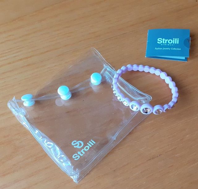 BRACCIALETTO IN SILICONE CON STRASS STROILI