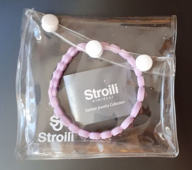 BRACCIALETTO IN SILICONE CON STRASS STROILI