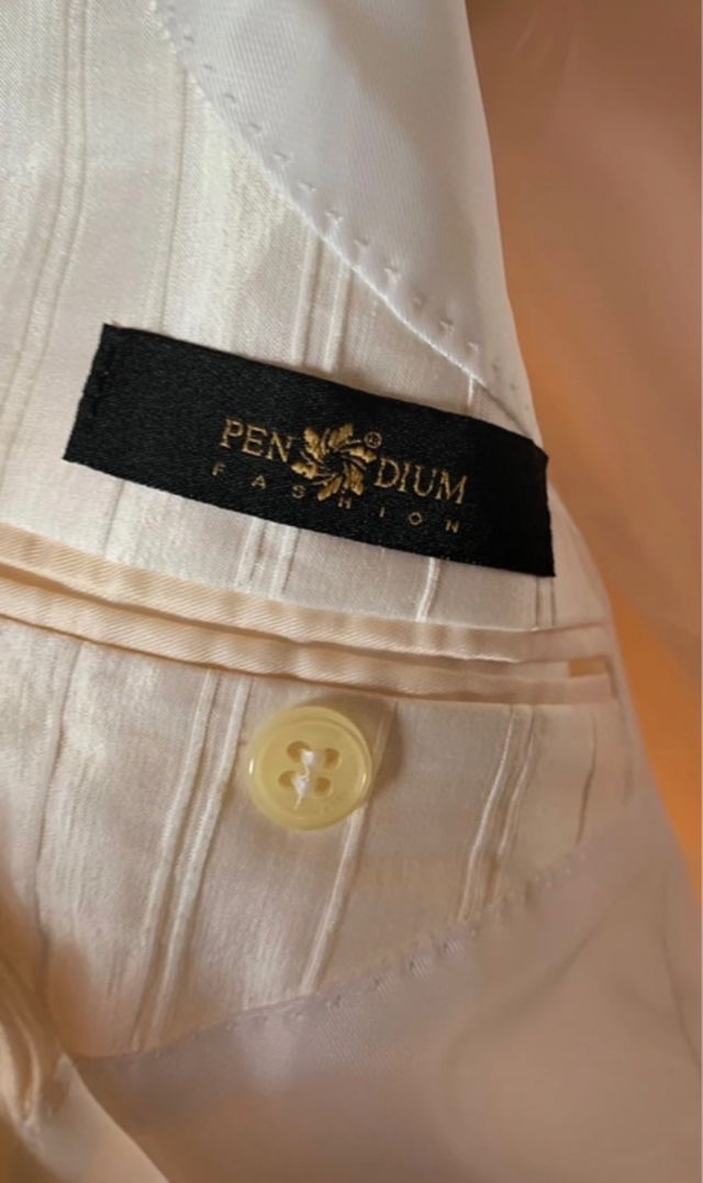 Made in Italy silk white jacket Seta viscosa tg 48