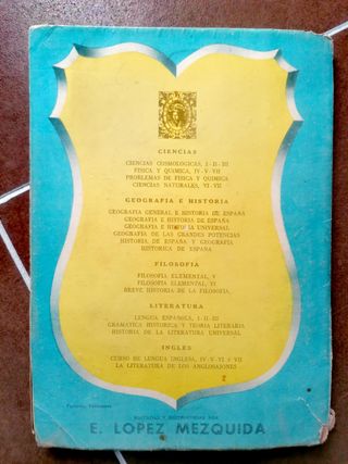 Libro escuela antiguo Ciencias Cosmológicas I. 