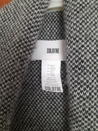 Mantella grigia in alpaca e lana