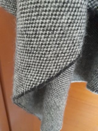 Mantella grigia in alpaca e lana
