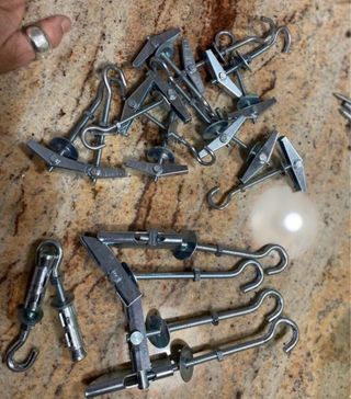 Ancora a farfalla dritta+viti con ancoraggio