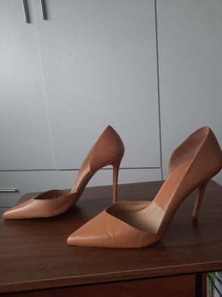 Zapatos zara beige