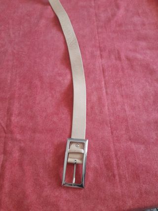 Cintura beige vera pelle