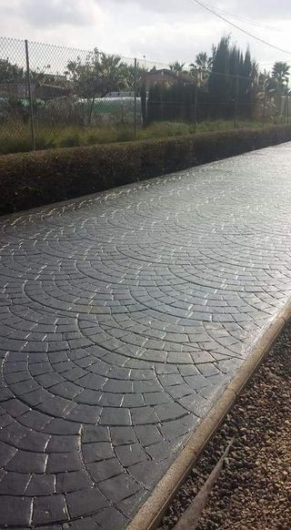Hormigon impreso y pulido