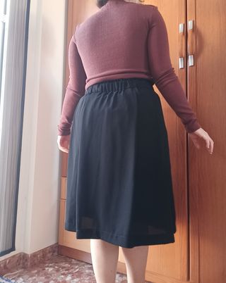 Falda negra Kiabi T.40