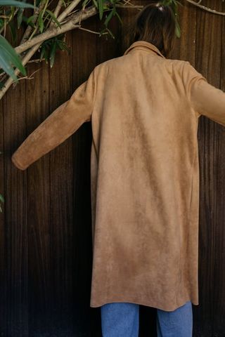 NUEVO!! Abrigo Efecto Ante (Firma Zara Woman)