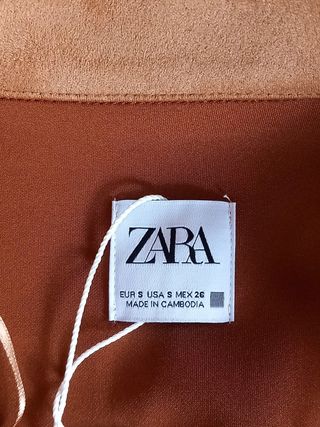 NUEVO!! Abrigo Efecto Ante (Firma Zara Woman)