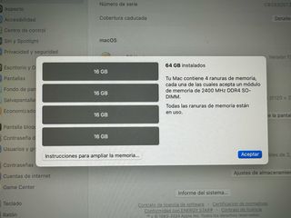 Imac Retina 5K, 27inch, 2017, comprado en 2019