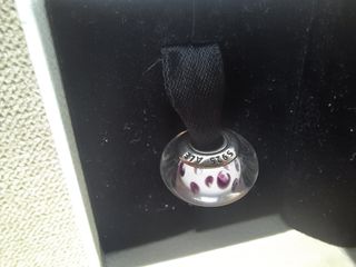Charm murano Pandora leopardo morado