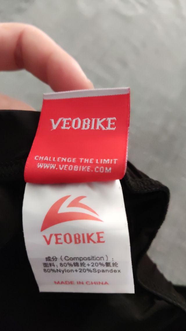 PANTALONCINI VEOBIKE IN NYLON SPANDEX NERI TAGLIA L