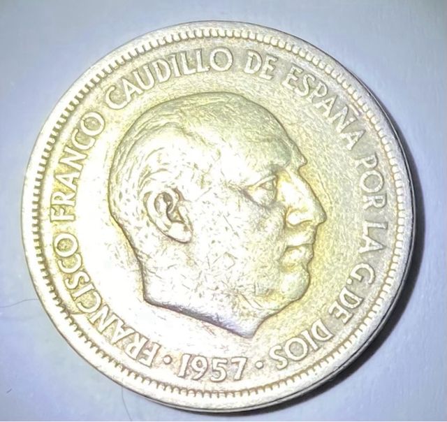 Moneda 5 pesetas Franco 1957 Estrella 58