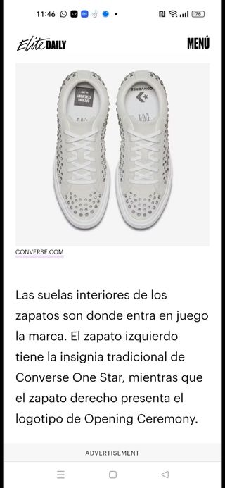 Converse Opening Ceremony originales ed. Limitada