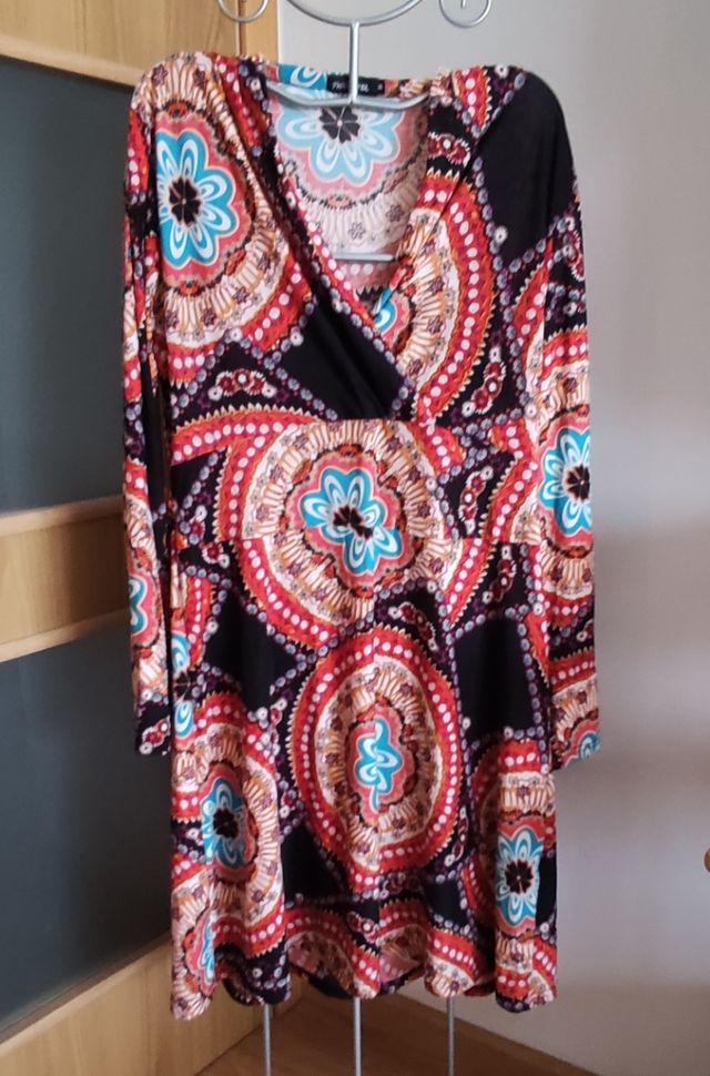 T-XL. Vestido Natura colores vivos