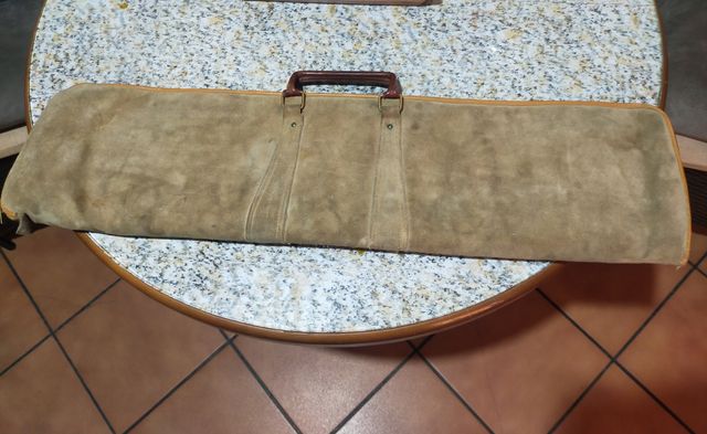 Funda piel escopeta  antigua