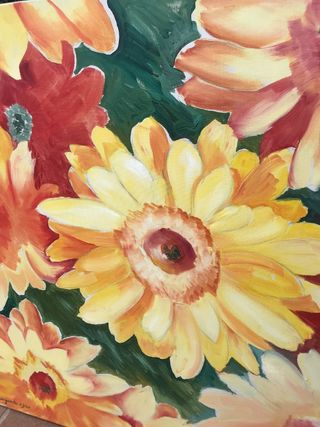 Cuadro margaritas 92x73 cm