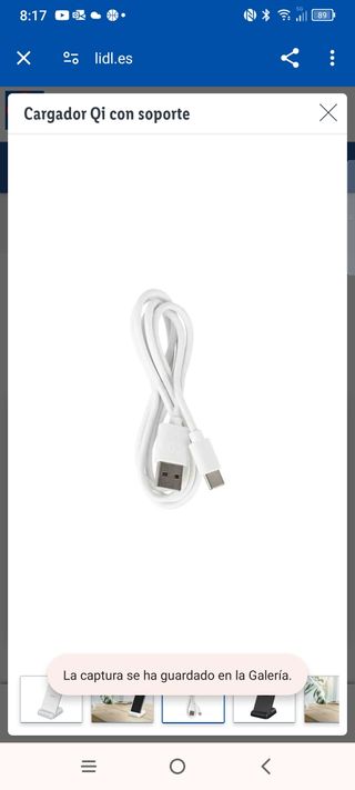 Cargador inalámbrico móviles tipo iQ