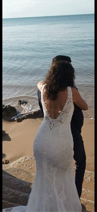 Traje de novia  rosa clara