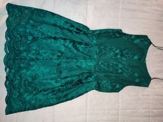 Vestido verde oscuro fiesta