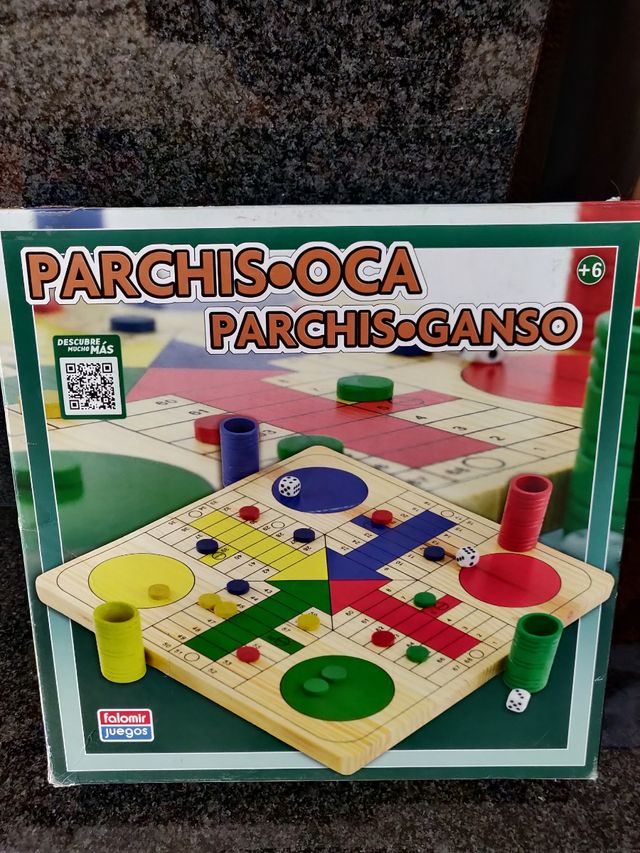 Jogo do ludo e do ganso em madeira