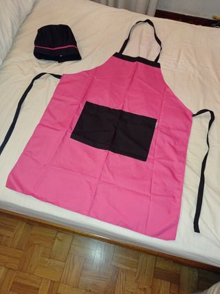 Delantal y gorro a juego cocinero adulto 