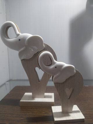 Coppia elefanti portafortuna
