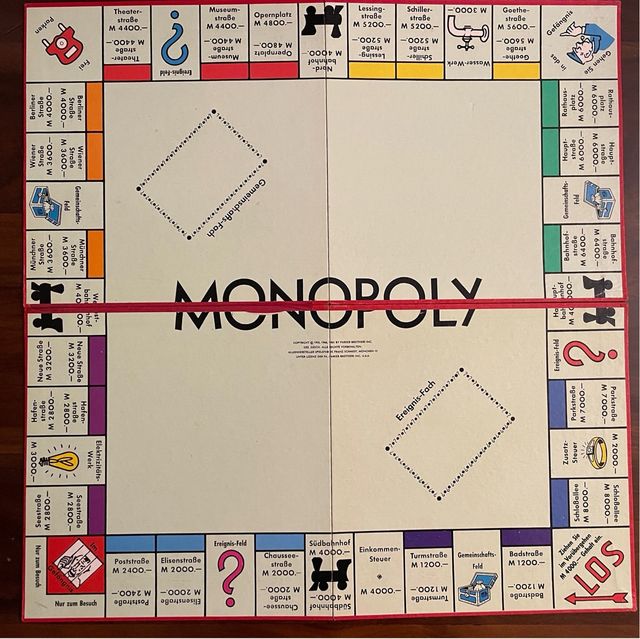 Juego de mesa antiguo Monopoly 