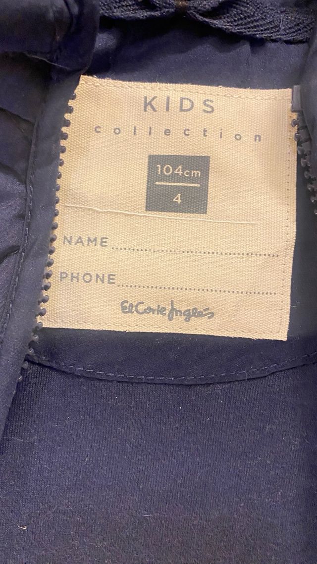 Chaqueta niña colegio talla 4