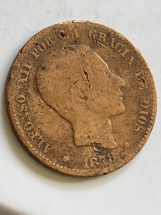 2 Monedas 10 céntimos Alfonso XII 1878