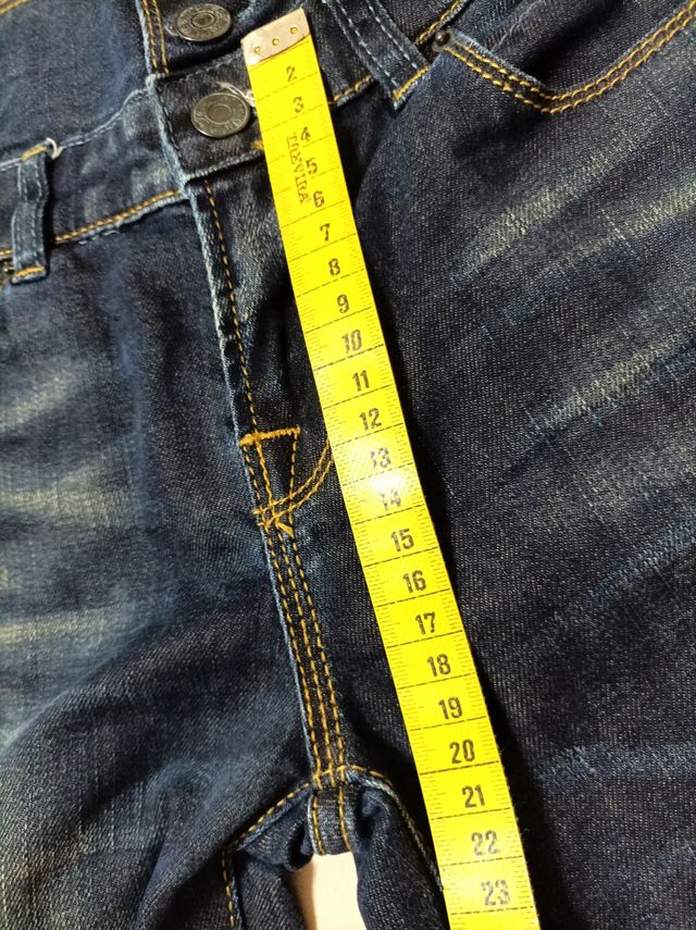 Calças de ganga com cintura subida (S)