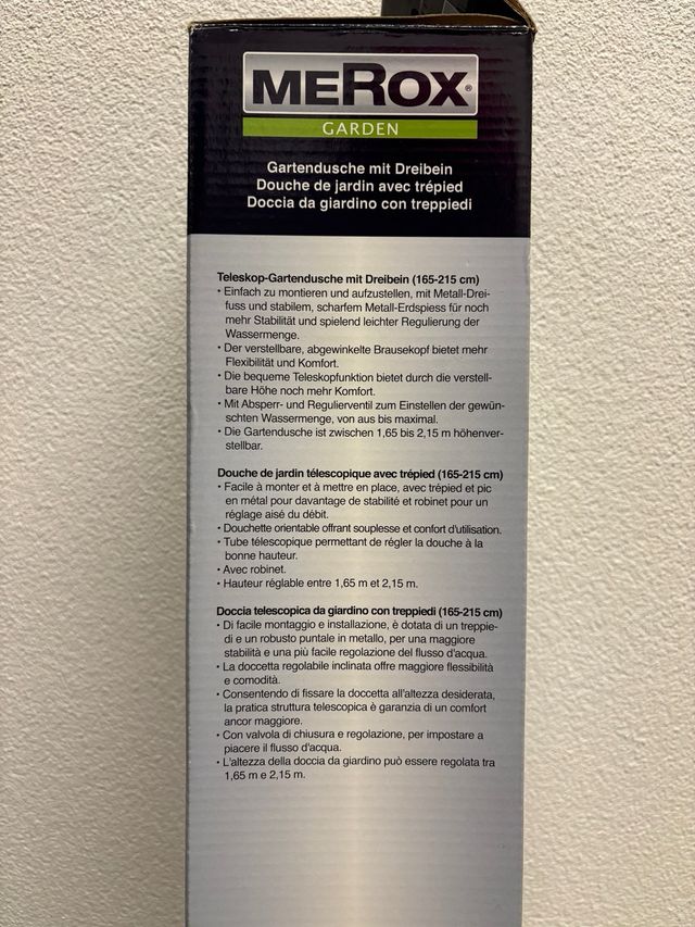 Doccia telescopica da giardino