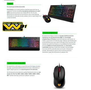 Pack Gaming kalyos RGB teclado raton Oferta