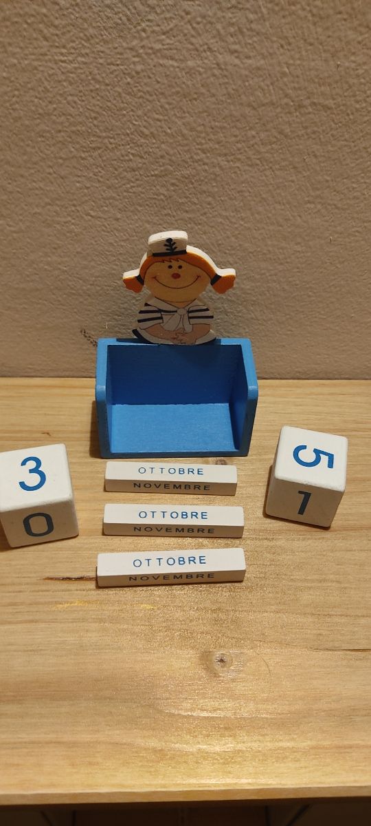 Calendario perpetuo bimbi in legno