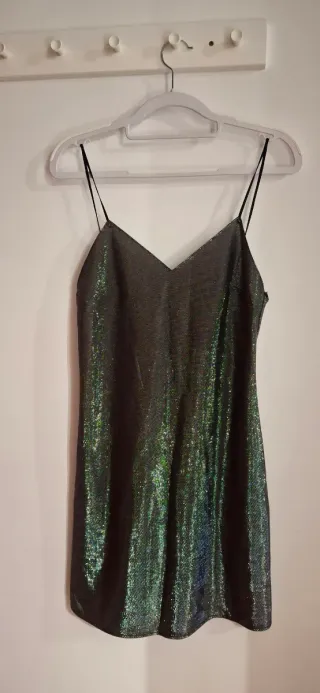 Vestido fiesta brillo  fiesta Zara Talla S