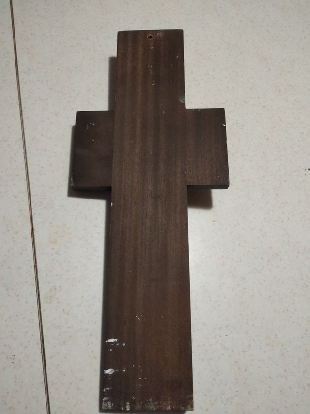 Crocifisso legno e metallo 48 x 20