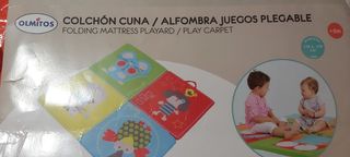 Colchón cuna. alfombra juegos plegable