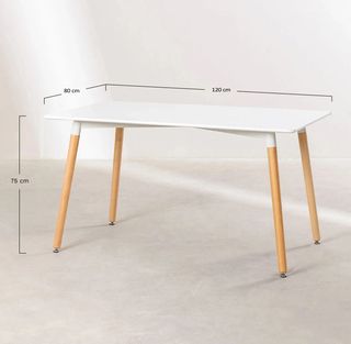 Mesa Rectangular Nórdica + 4 Sillas Estilo Nórdico