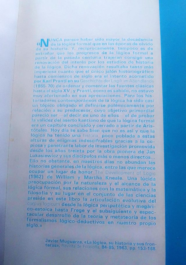 EL DESARROLLO DE LA LÓGICA. William y Martha Kneal