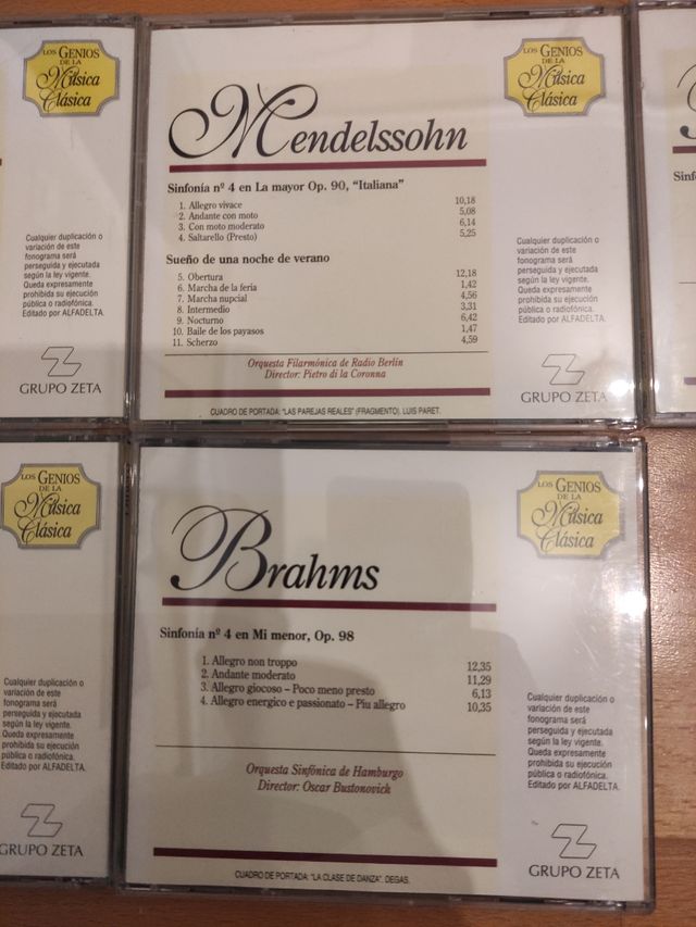 CD's MÚSICA CLÁSICA