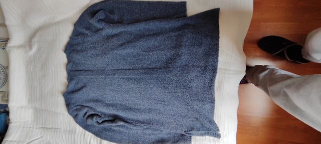 Jersei azul en pico mujer