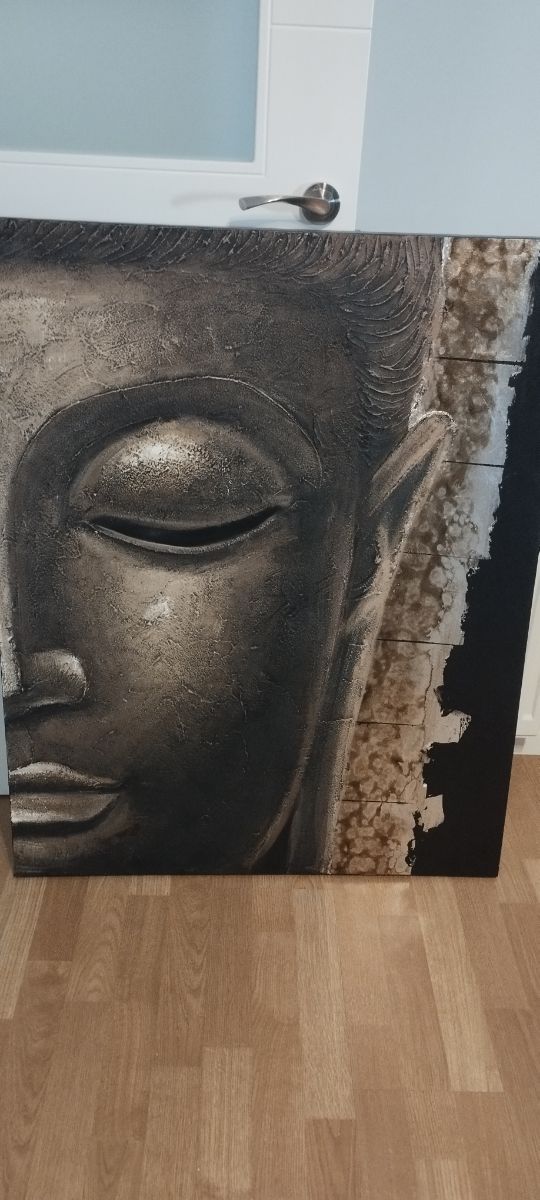 Cuadro negro y dorado