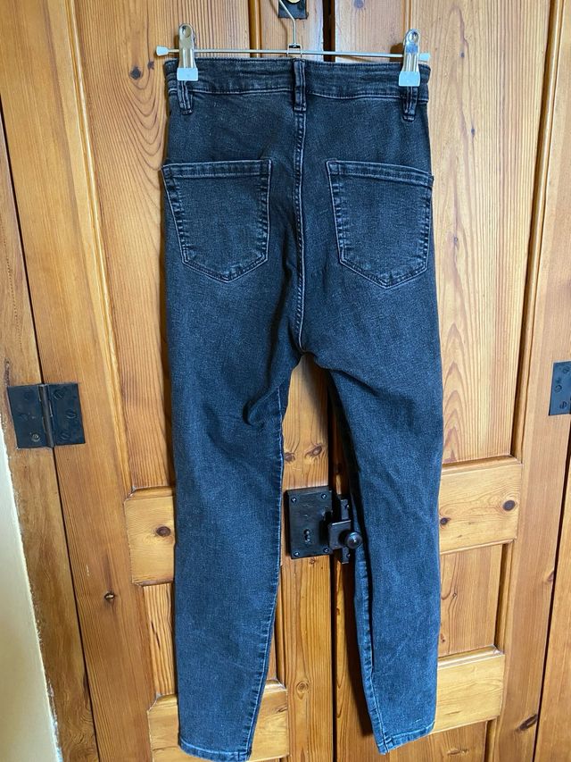 Jeans super high rise grises Bershka