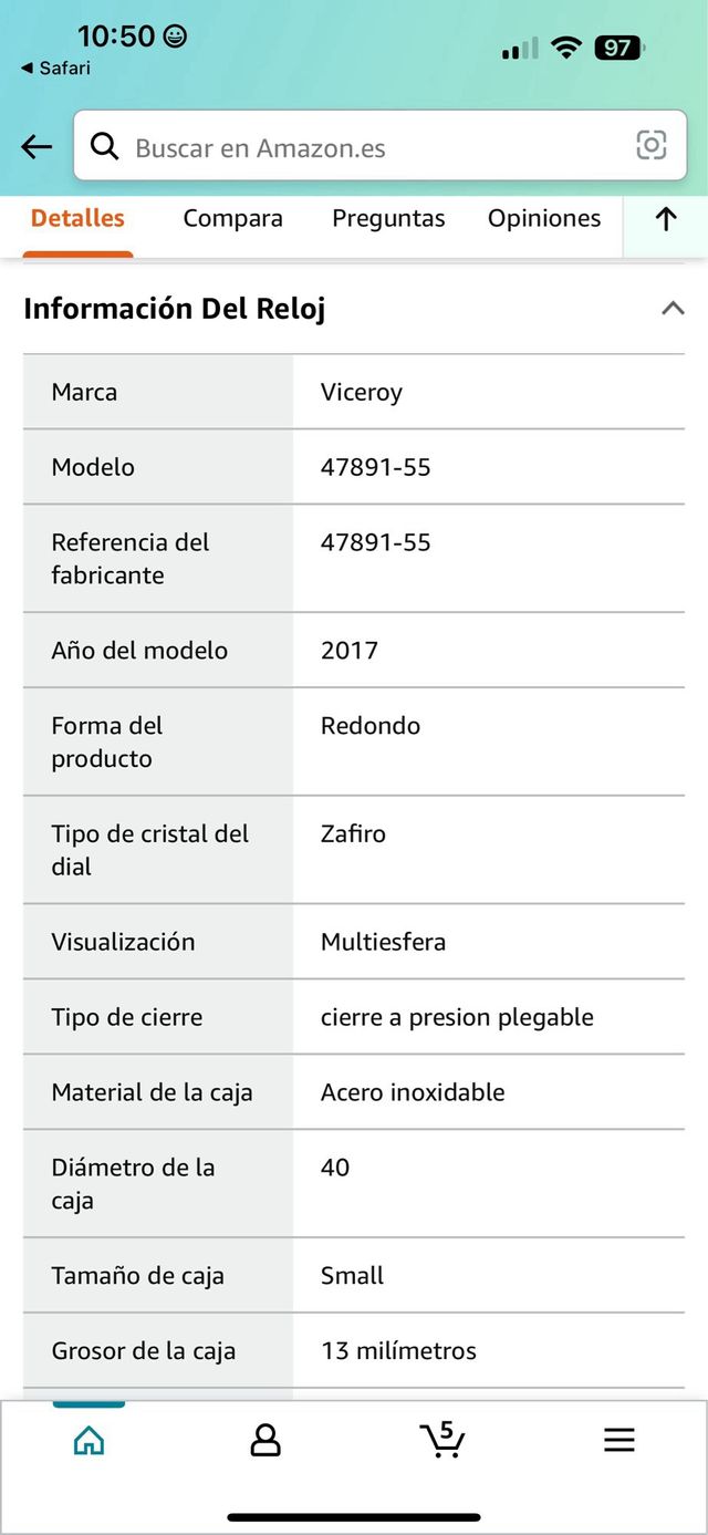 Viceroy Reloj Multiesfera para Hombre
