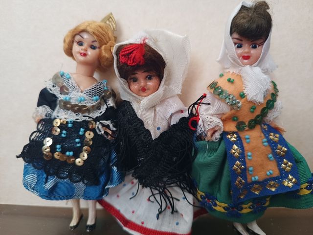 MUÑECA ANTIGUA LOTE DE TRES