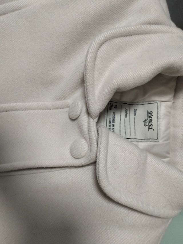 Abrigo de paño niña