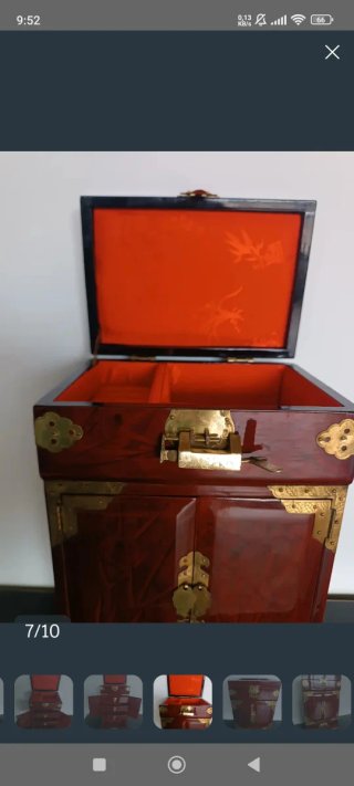 JOYERO ARMARIO CHINO. LACADO ANTIGUO