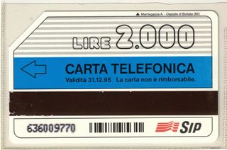 Scheda Telefonica "TOP COLLECTION" da lire 2000